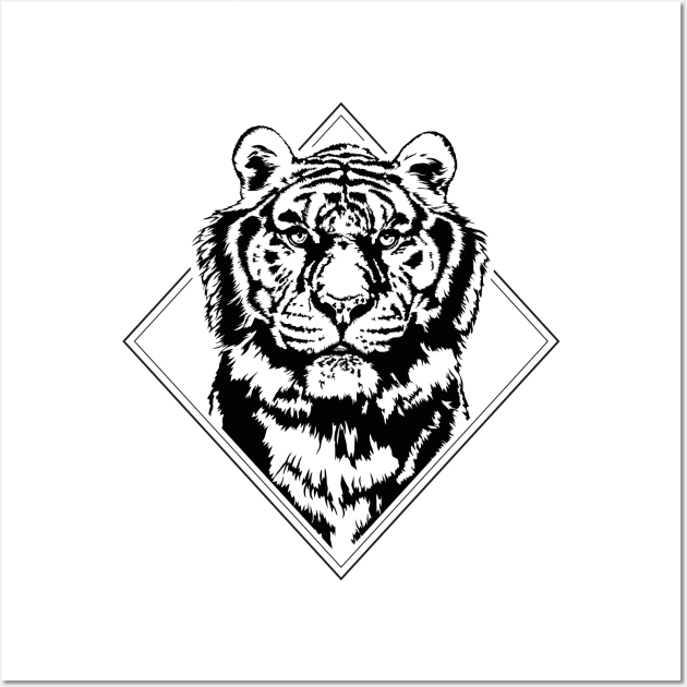 Tiger Portrait Wild Animal lovers Zoo Keeper gift Wall Art by wilsigns
